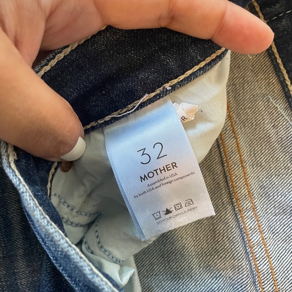 MOTHER Women's Straight Leg Jeans - Blue - Picture 6 of 9